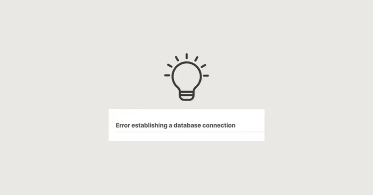 error establishing a database connection in wordpress