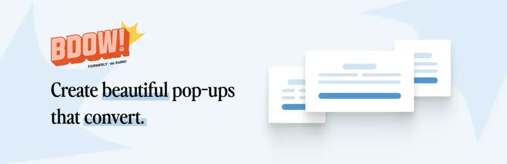 website popup builder by BDOW