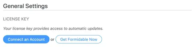 global settings enter license
