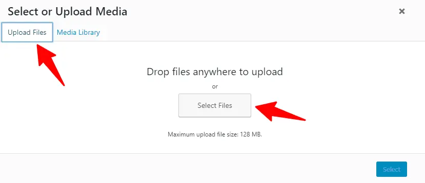 upload files in wordpress