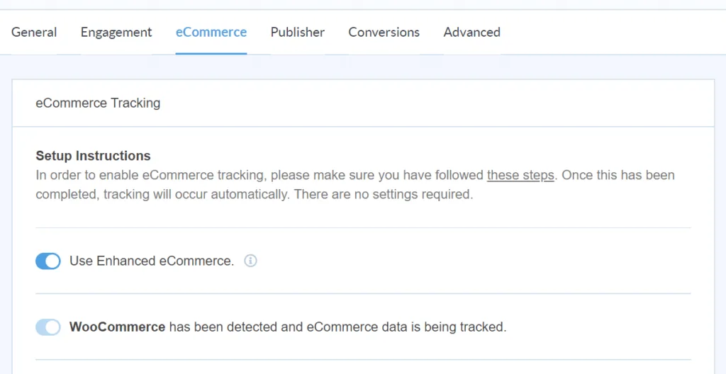 enable enhanced ecommerce