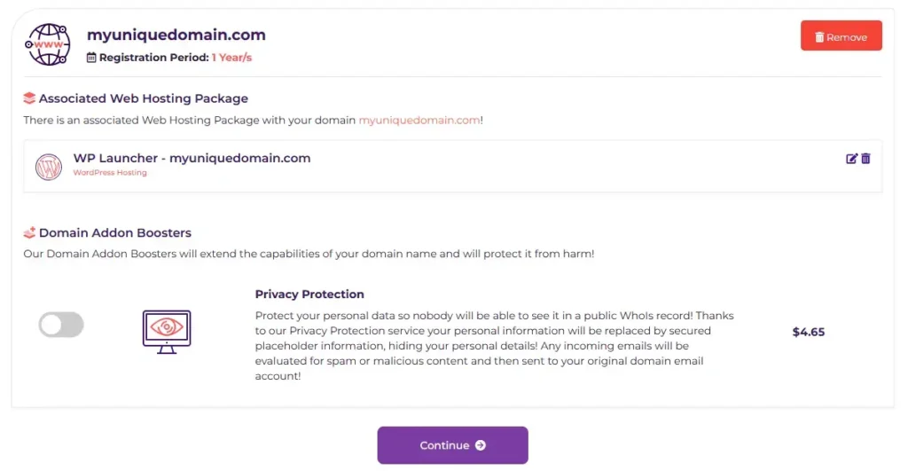 hostarmada domain configurtion