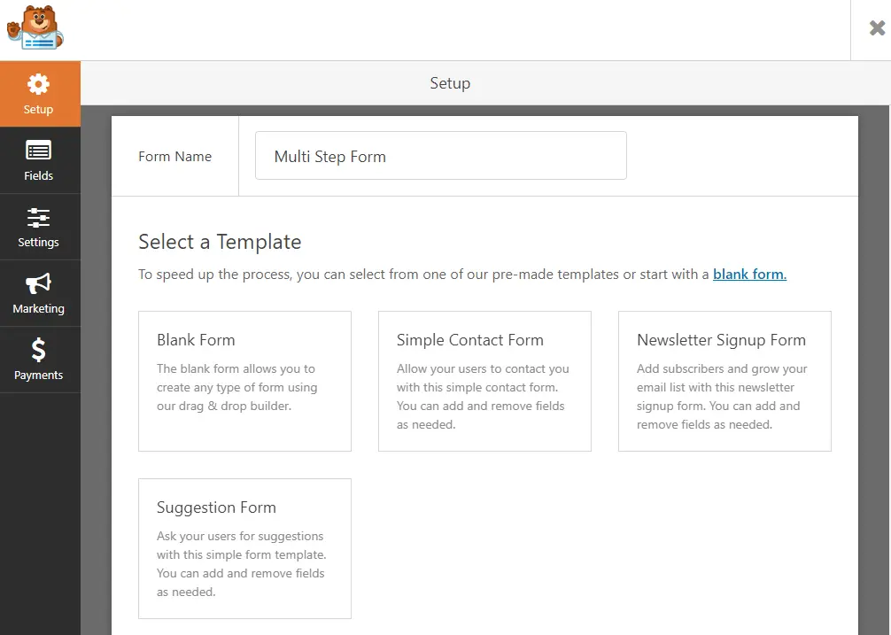 wpforms templates